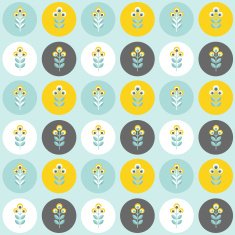 Seamless floral patern with abstract flowers N20