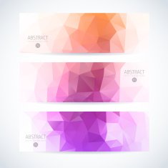 Abstract vector mosaic banners N147