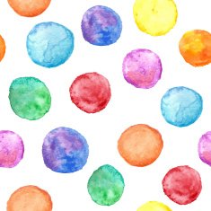 Vector seamless pattern with watercolor circles