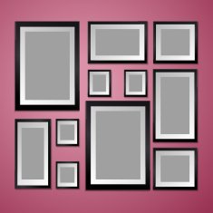 Wall with empty Picture Frame Vector N7