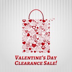 Shopping bag for Valentines day