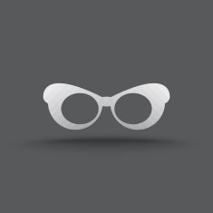 Vector of transparent glasses icon N3