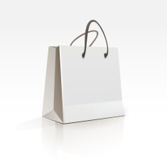 Empty Shopping Bag on White Background N6