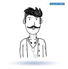 hipster style hand drawn illustration N49