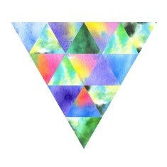 Watercolor triangle Modern raster background