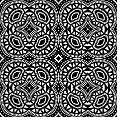 Vector Seamless Monochrome Abstract Pattern N27