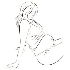 Expectant mother sketch