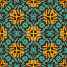 Seamless circle vintage flower pattern N42