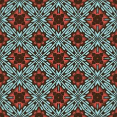 Seamless circle vintage flower pattern N43
