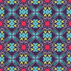 Seamless circle vintage flower pattern N44