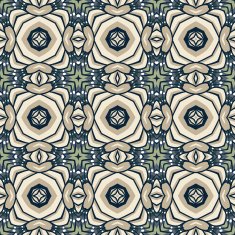 Seamless circle vintage flower pattern N45