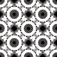 Seamless pattern with white tracery on a black N4