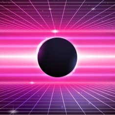 80s Retro Sci-Fi Background N2