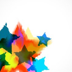abstract colorful watercolor star pattern background