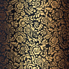 Abstract seamless lace pattern with flowers N12