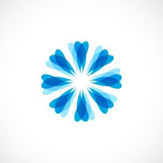 abstract blue floral pattern for design