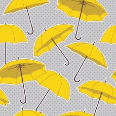 vector seamless pattern with blue umbrellas N6