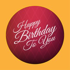 Happy birthday card retro style N3