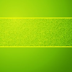 Green wave horizontal ornamental background Vector illustration