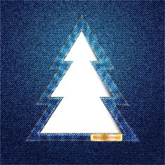 Denim tree cutout