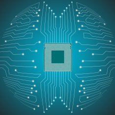 Circuit Board CPU Vector illustration Eps 10 N2