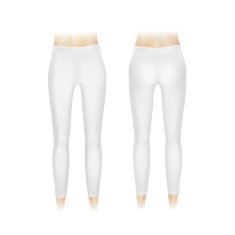 Vector White Leggings Pants Isolated on Background N4