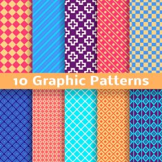 Graphic vector seamless patterns (tiling)