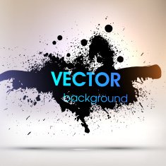 Abstract Ink Blot for Grunge Backgound N269