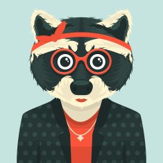 Hipster Raccoon N3