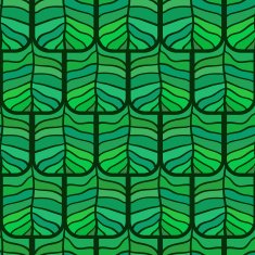 Cartoon hand drawn ornate vector seamless leaves pattern