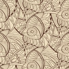 Hand drawn seamless vector abstract ethnic pattern