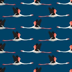 Seamless pattern with flamingo 3