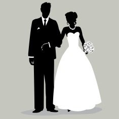 Bride and Groom Silhouette - Illustration N2