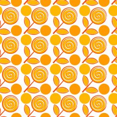 Seamless pattern with abstract flowers N28