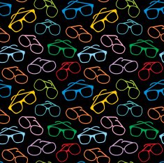 Seamless sun glasses accessories pattern