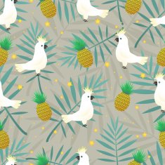 Tropical parrot pattern