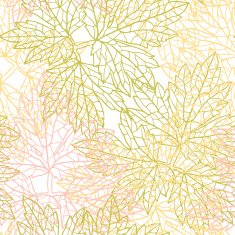 Seamless vector pattern with stylized autumn leaves N9