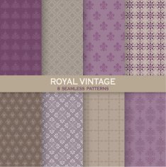 8 Seamless Patterns - Royal Vintage Set