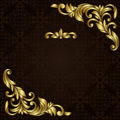 Vector ornate gold border N2
