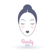 Beautiful lady's face Beauty salon symbol
