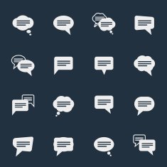Simple speech bubble icons