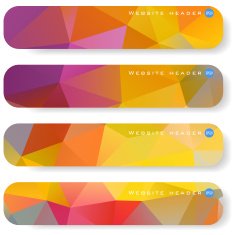 Abstract mosaic banners N3