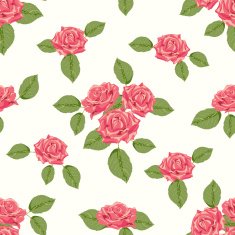 Vintage seamless pattern with roses N3