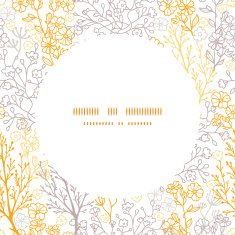 Vector magical floral frame seamless pattern background N2