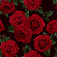 Seamless Pattern with red Roses N2