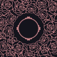 Seamless pattern with flowers roses N4