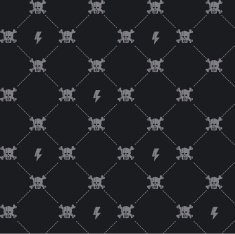skulls and rays pattern