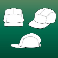 Templates for 5-panel (patrol field) caps