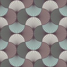 art deco pattern of overlapping arcs N2