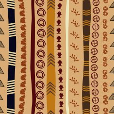 Seamless texture with African motifs